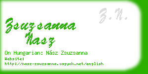 zsuzsanna nasz business card
