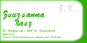 zsuzsanna nasz business card